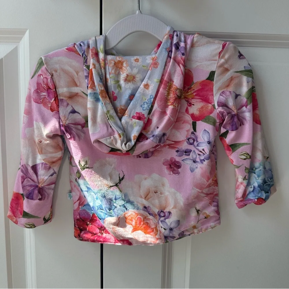 Posh Peanut Brisa Long Sleeve Reversible Jacket Floral (Size 6-12 Months)